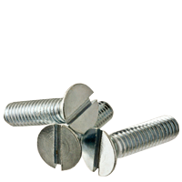 10-24 x 1 1/4 SLOTTED FLAT MACHINE SCREW ZINC