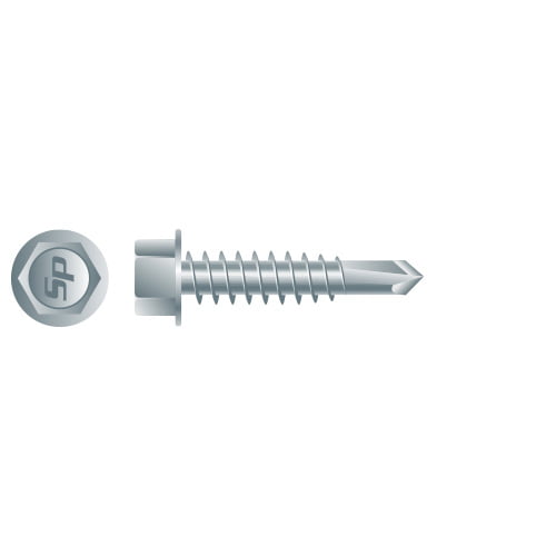 121185-100qty 10-16 x 3/4, Serrations, Zinc