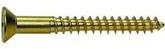 Slotted Round Wood Screws Brass