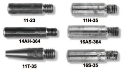 Contact Tip, 0.035 in Wire, 0.044 in Tip, Standard, .250-28 UNF Thread