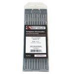 2% Ceria Ground Tungsten Electrodes, 3/32 in Dia, 7 in Long