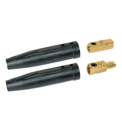 Cable Connector, 1 Male and 1 Female, Ball Point Connection, 1/0-3/0 Cap