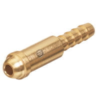 Inert Arc Nipples, 200 PSIG, Brass, 2 7/32 in, 1/4 in Hose ID