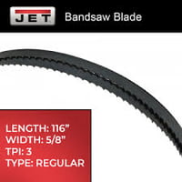 116 x 1/2 x 4 TPI BANDSAW BLADE